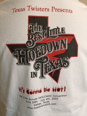"Best Little Hoedown in Texas" LGBT Country Dance Event T-shirt (XL)